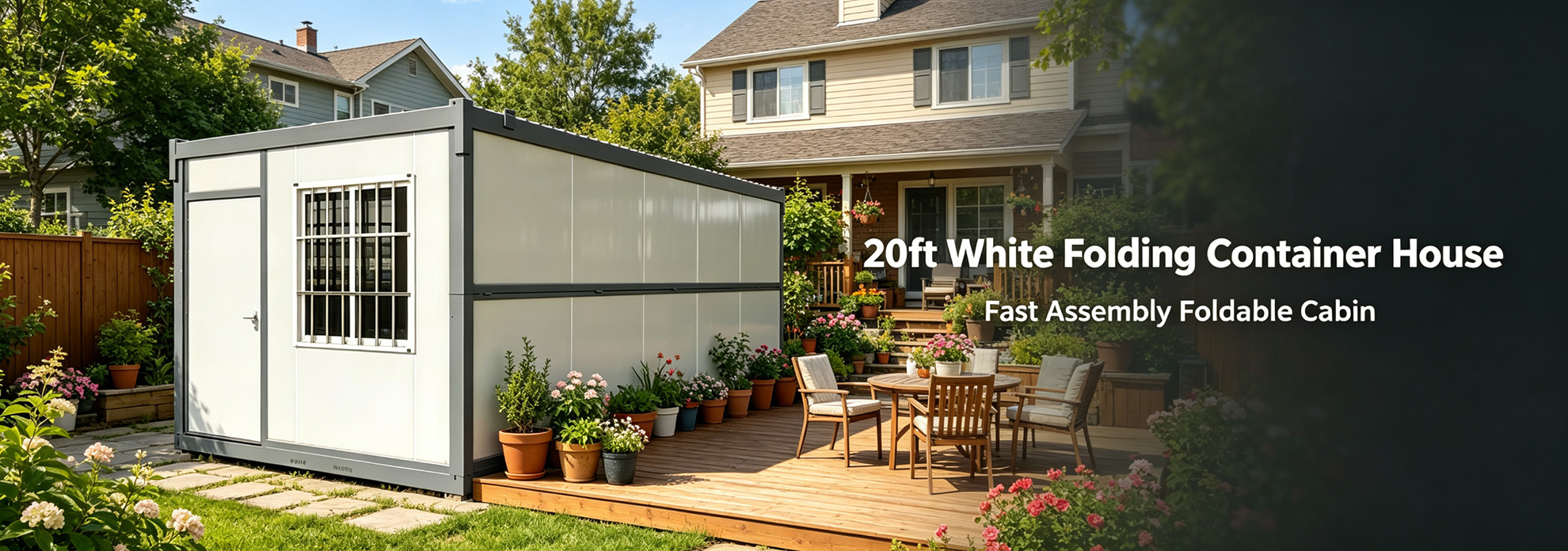 20ft White Folding C
